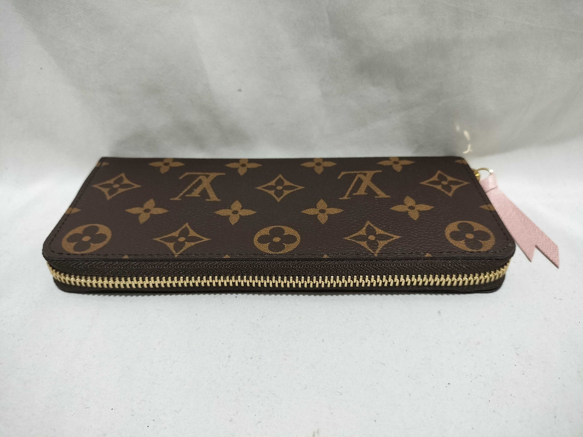 LOUIS VUITTON Monogram M61298 Portefeuille Clemence Wallet in Fuchsia Pink