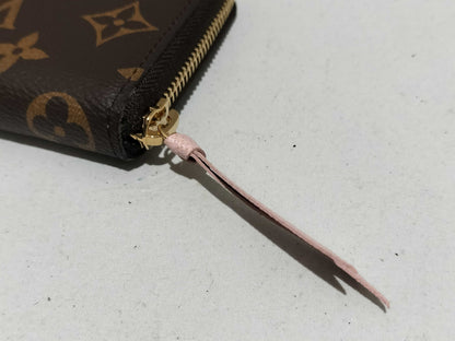 LOUIS VUITTON Monogram M61298 Portefeuille Clemence Wallet in Fuchsia Pink