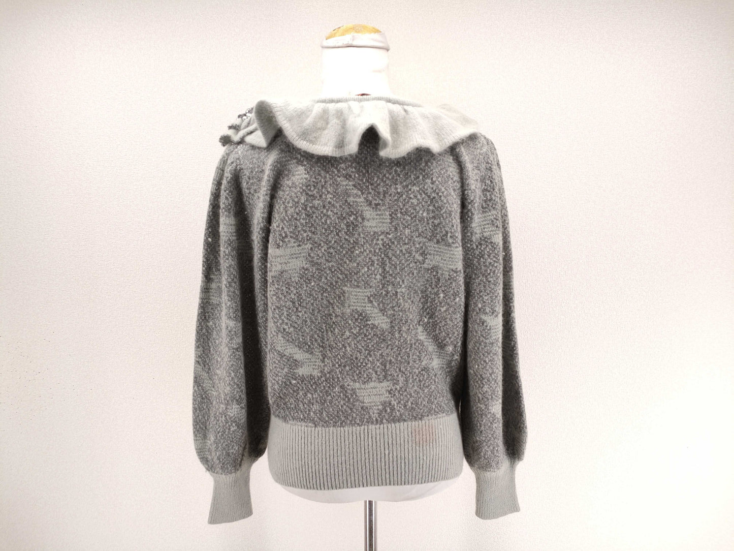Yves Saint Laurent Patterned Long Sleeve Sweater Top