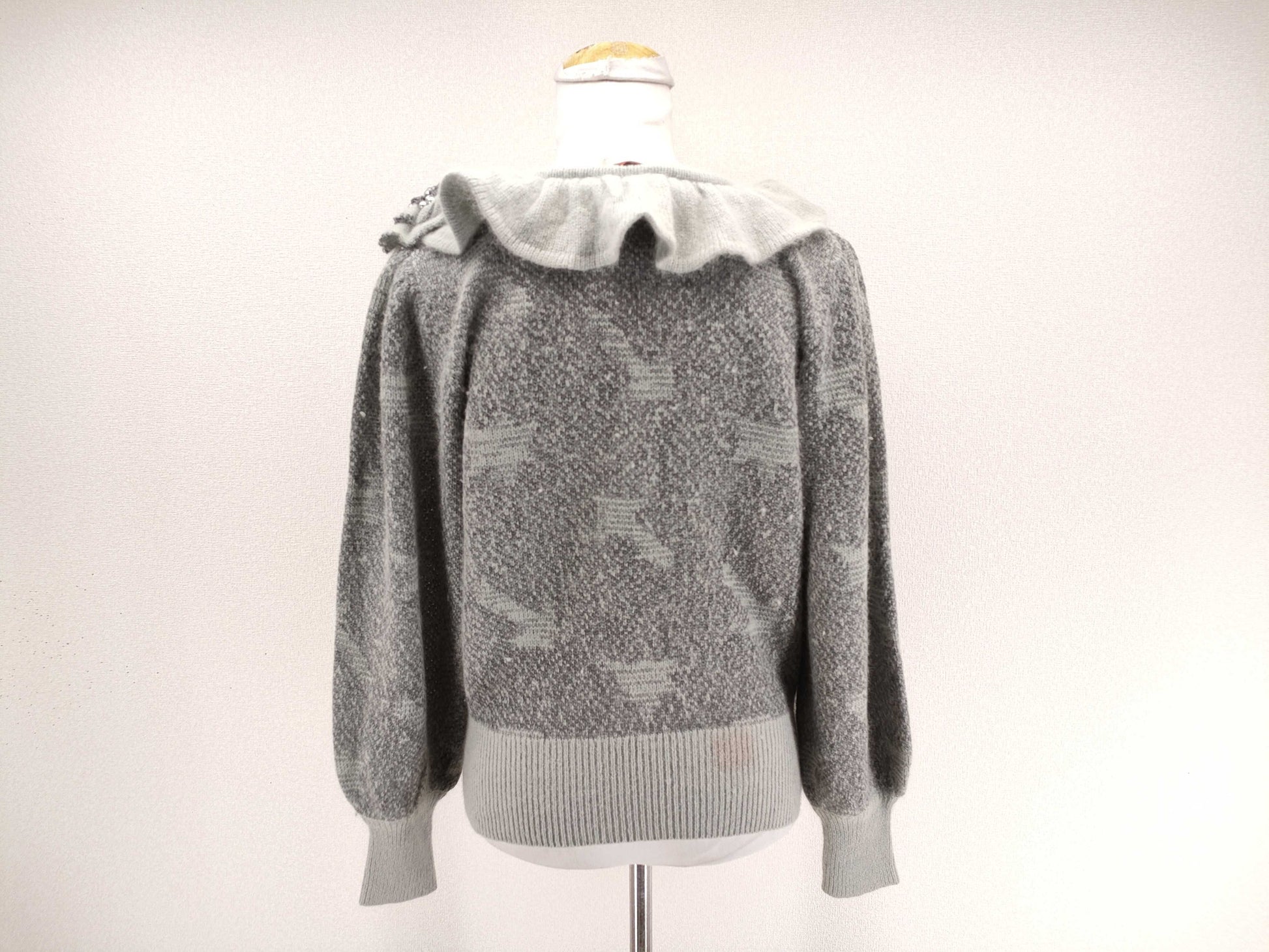 Yves Saint Laurent Patterned Long Sleeve Sweater Top