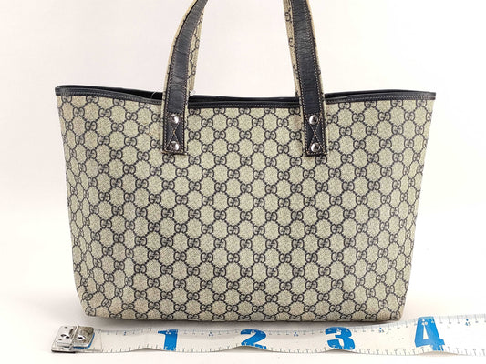 GUCCI GG Supreme 211134 Tote Bag GG Pattern Navy Tote Bag