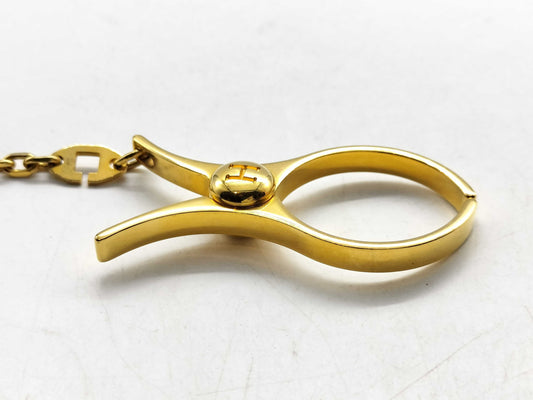 HERMES Glove Holder Gold Color Other Accessories