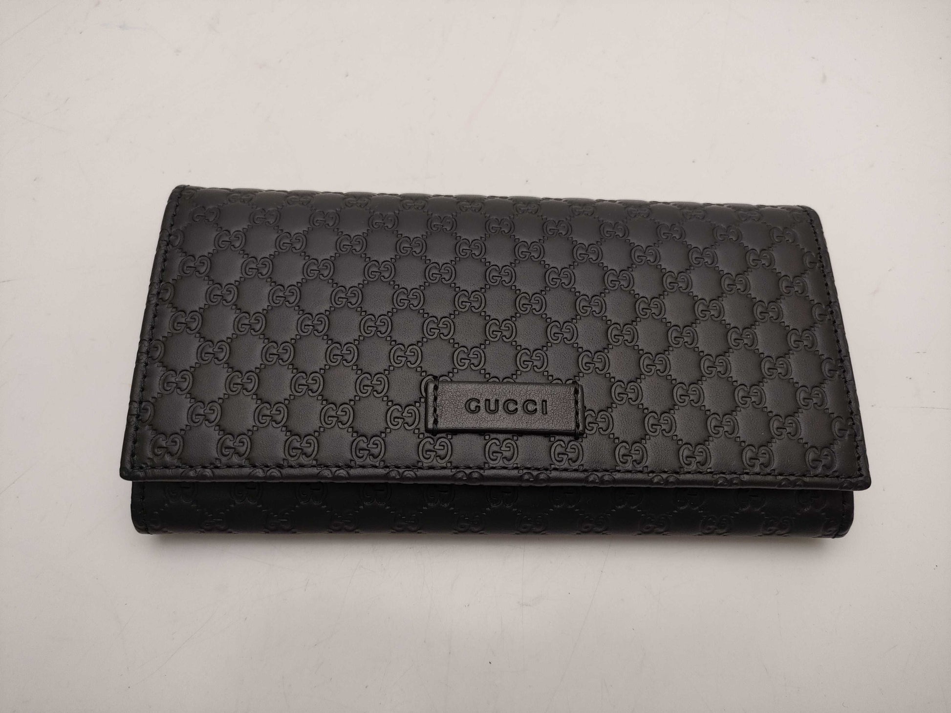 GUCCI Shima Micro GG Long Wallet Black 449396 Wallet