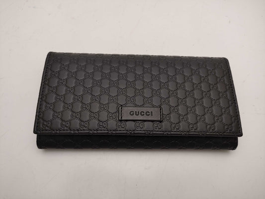 GUCCI Shima Micro GG Long Wallet Black 449396 Wallet