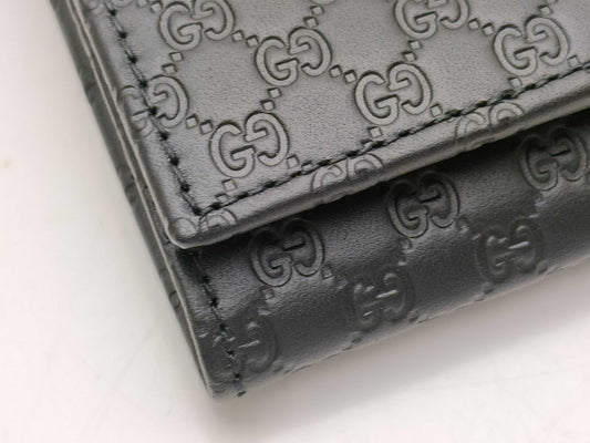 GUCCI Shima Micro GG Long Wallet Black 449396 Wallet