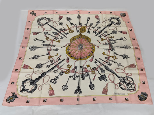 HERMES Carré 90 LES CRES Scarf