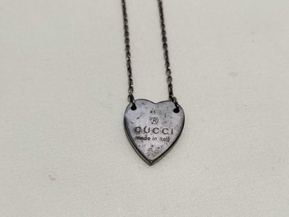 GUCCI 925 Heart SV925 8.0g Necklace
