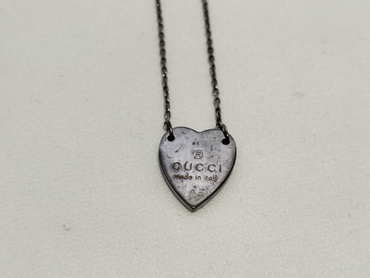 GUCCI 925 Heart SV925 8.0g Necklace