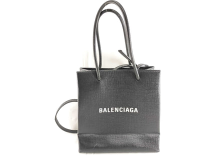 BALENCIAGA North South Logo Shopping Bag 2-Way Tote Bag