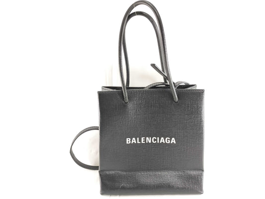 BALENCIAGA North South Logo Shopping Bag 2-Way Tote Bag