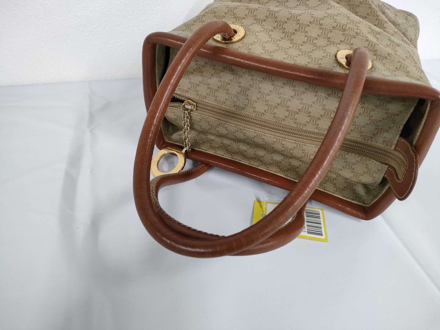 CELINE Canvas Handbag with GD Hardware