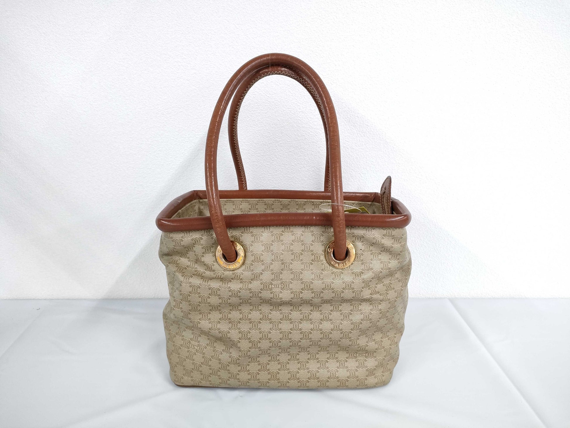 CELINE Canvas Handbag with GD Hardware