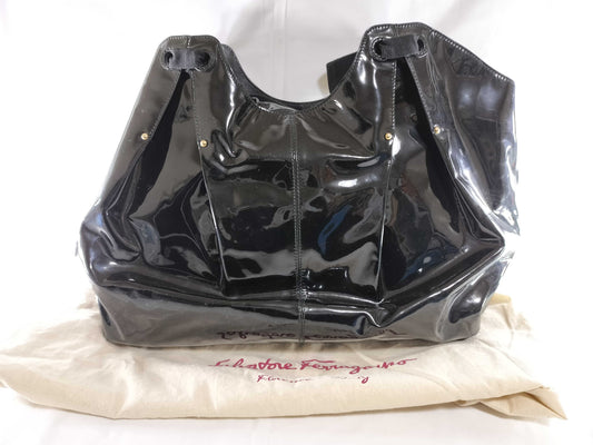 Salvatore Ferragamo Vara Enamel Tote Bag