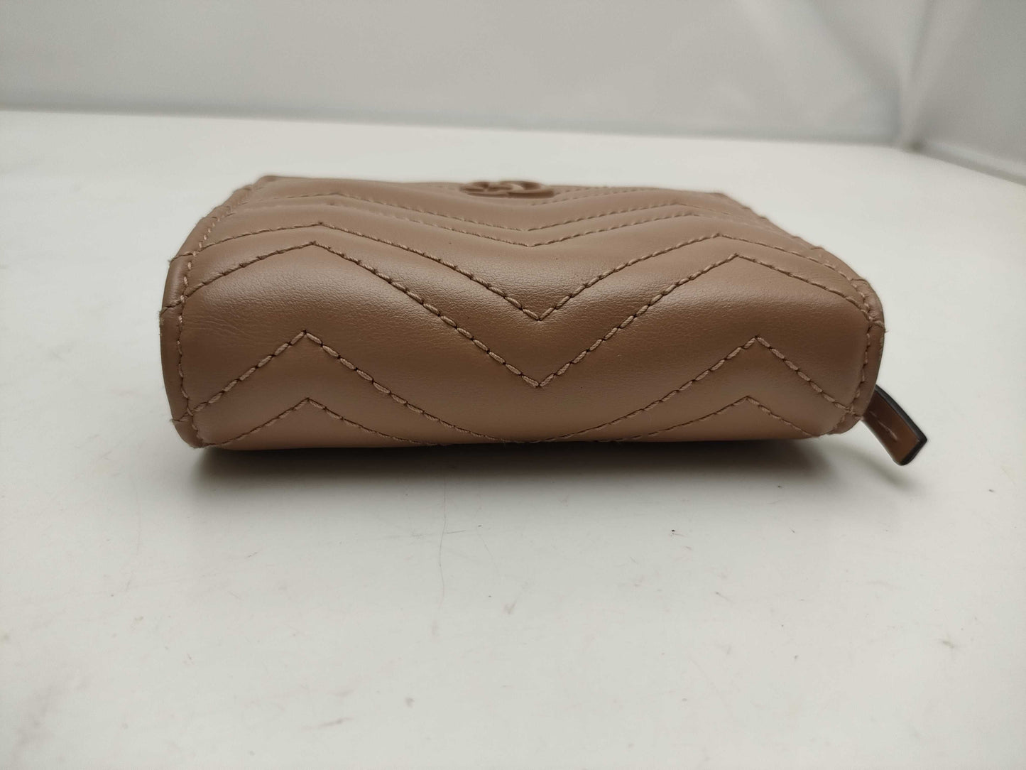 GUCCI 466492 Mini Wallet, Beige, with Scratches