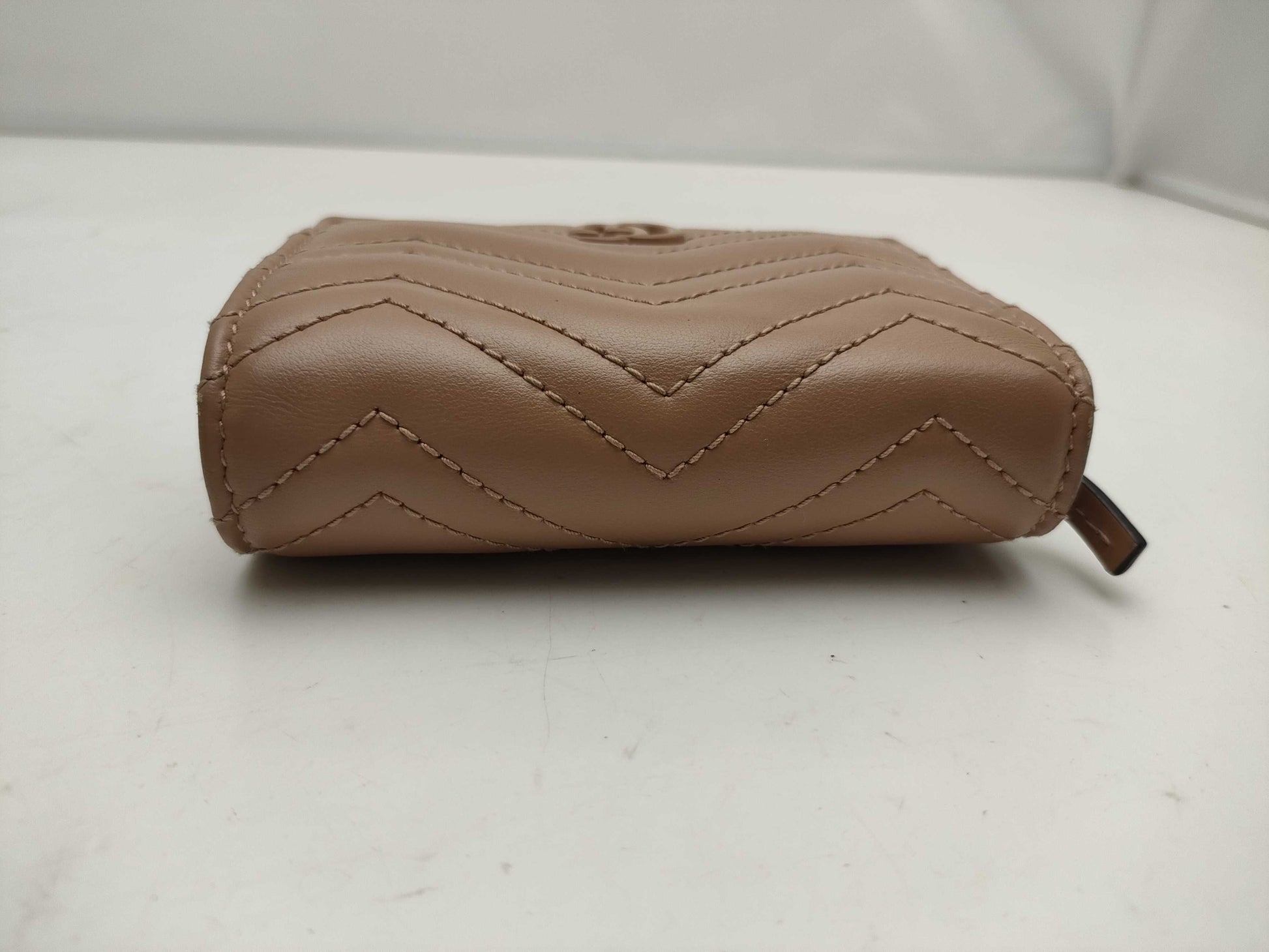 GUCCI 466492 Mini Wallet, Beige, with Scratches