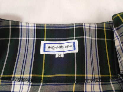 Yves Saint Laurent Wrap Skirt Check Skirt