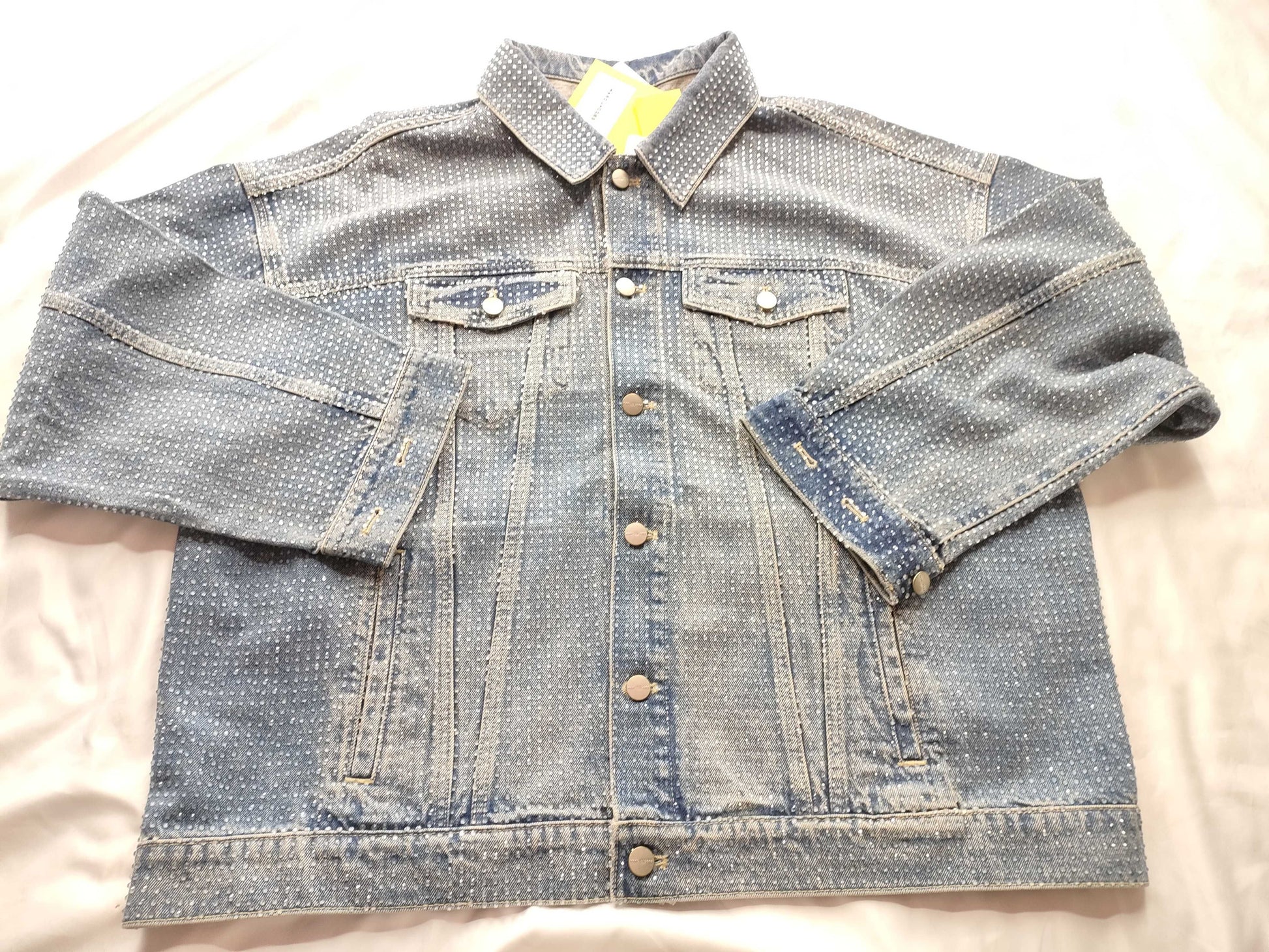 MARC JACOBS Crystal Denim Big Trucker Denim Jacket 2S4RJC0 Jacket
