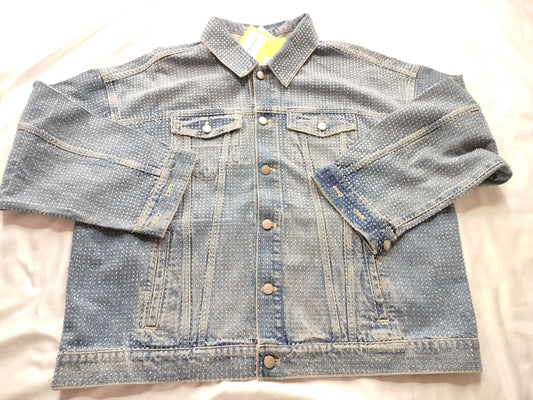 MARC JACOBS Crystal Denim Big Trucker Denim Jacket 2S4RJC0 Jacket