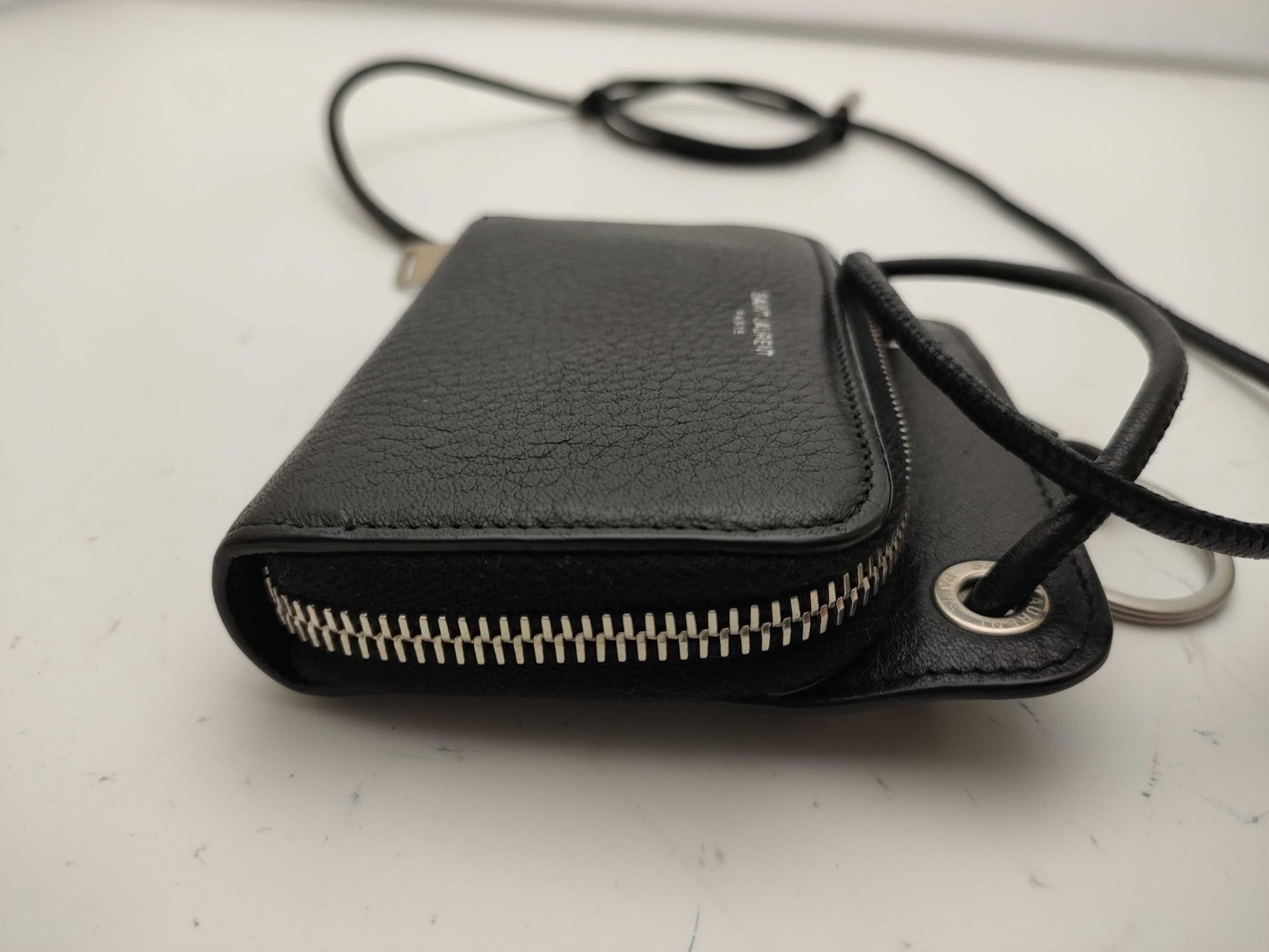 SAINT LAURENT Leather Strap Wallet