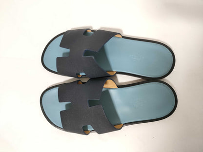 HERMES Izmir Navy x Light Blue Sandals