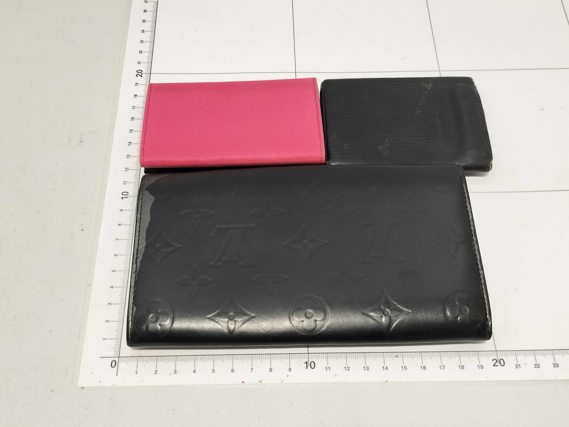 LOUIS VUITTON Monogram Wallet/Accessory Set of 3: 2 Louis Vuitton Wallets and 1 Prada Wallet