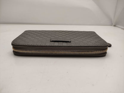 GUCCI Micro GG Shima Round Zip Wallet 449391