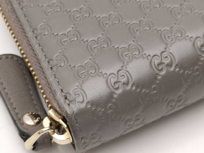 GUCCI Micro GG Shima Round Zip Wallet 449391