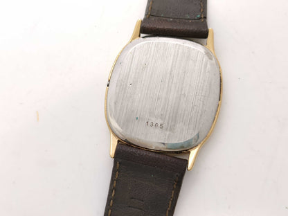 OMEGA Devil Square Unmoving Leather Brown Women's Watch