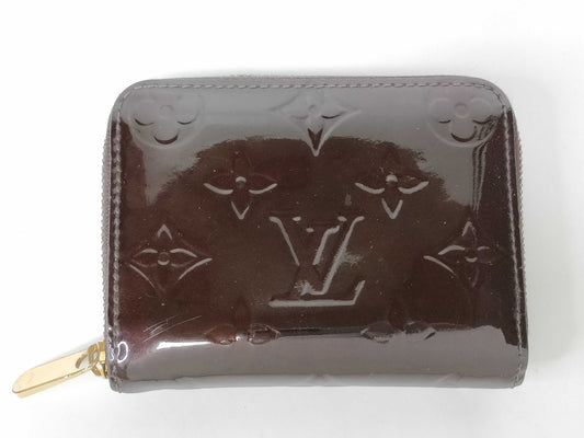 LOUIS VUITTON Vernis M93607 Zippy Coin Amaranth Coin Case