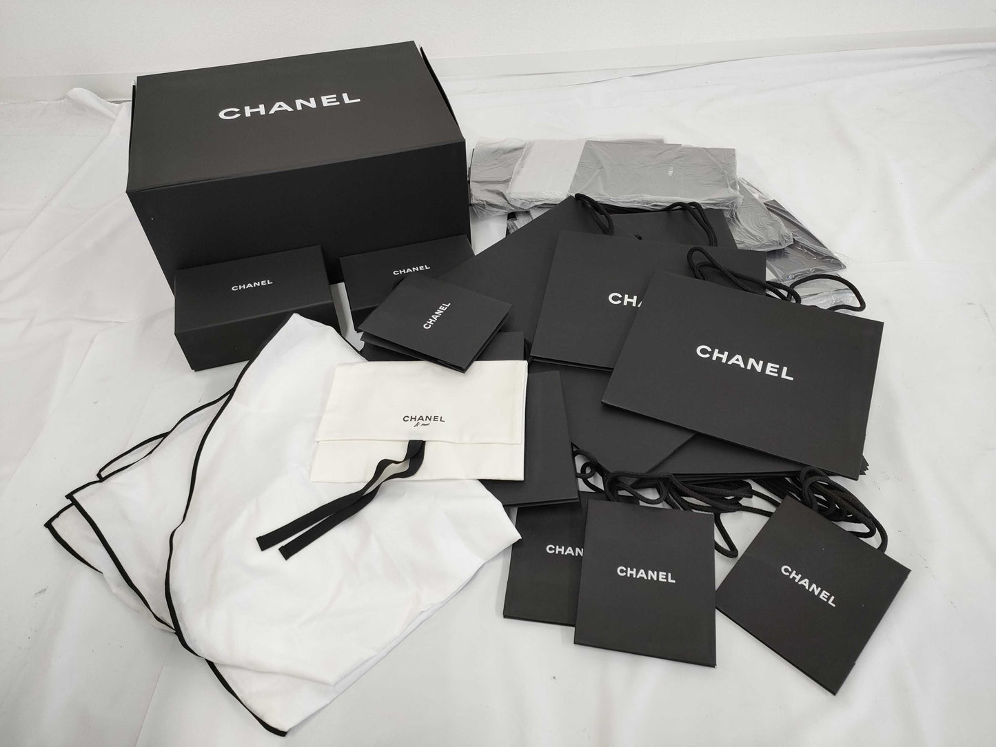 CHANEL Storage Bag Set Unused Includes Brand Empty Box Summary Brand Empty Box Summary 