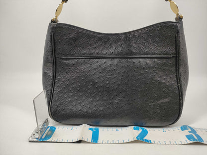 VERSACE Ostrich Hand Shoulder Bag