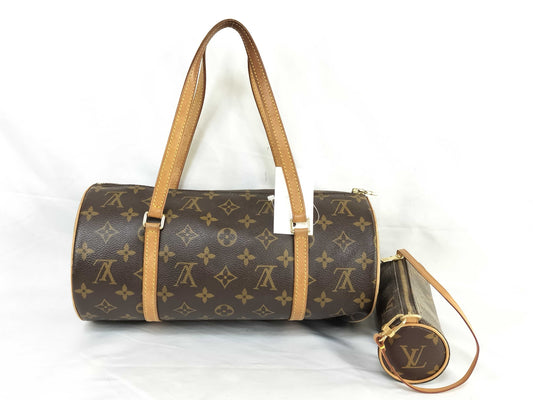 LOUIS VUITTON Monogram M51385 Papillon 30 Pouch Tote Bag