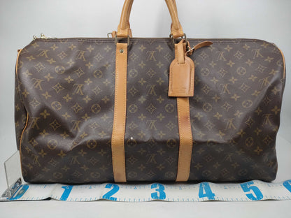 LOUIS VUITTON Monogram Keepall Bandouliere 55 Keepall Bandouliere Boston Bag