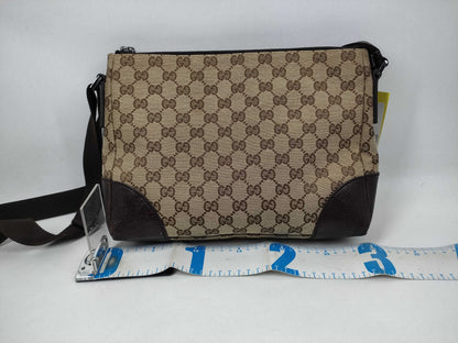 GUCCI GG Canvas 114273 Brown Shoulder Bag