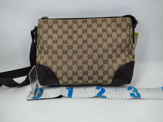 GUCCI GG Canvas 114273 Brown Shoulder Bag