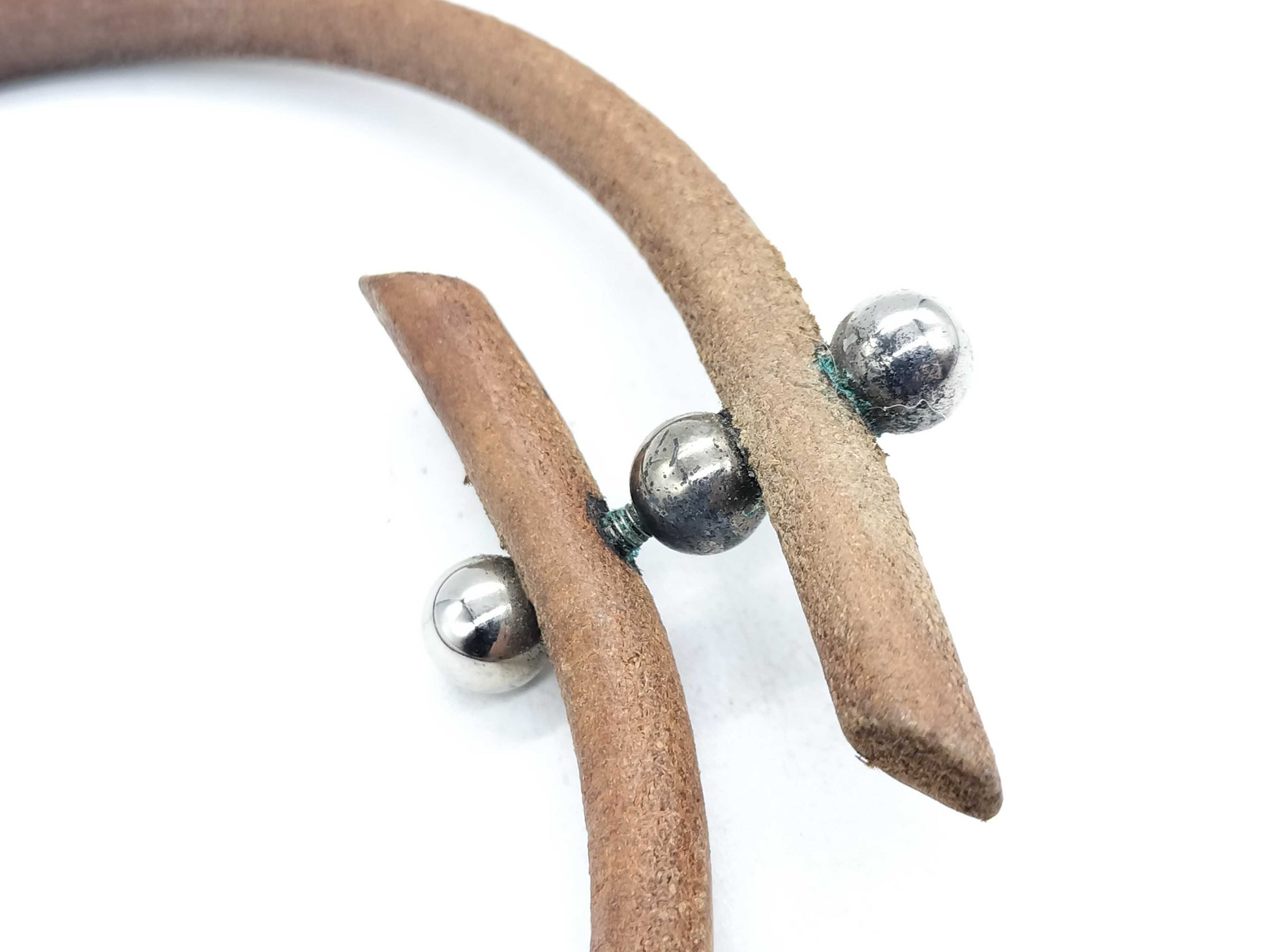 HERMES Leather Choker Necklace