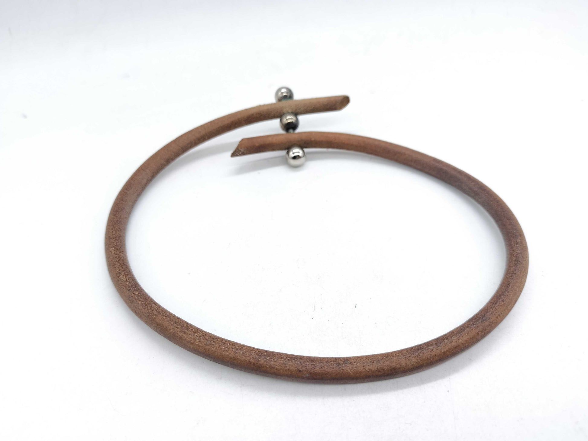 HERMES Leather Choker Necklace