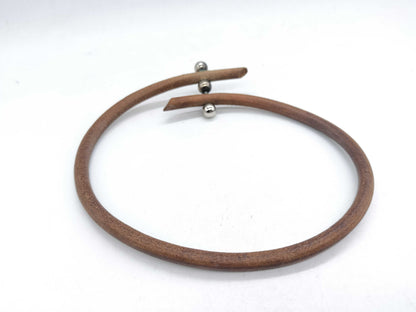 HERMES Leather Choker Necklace