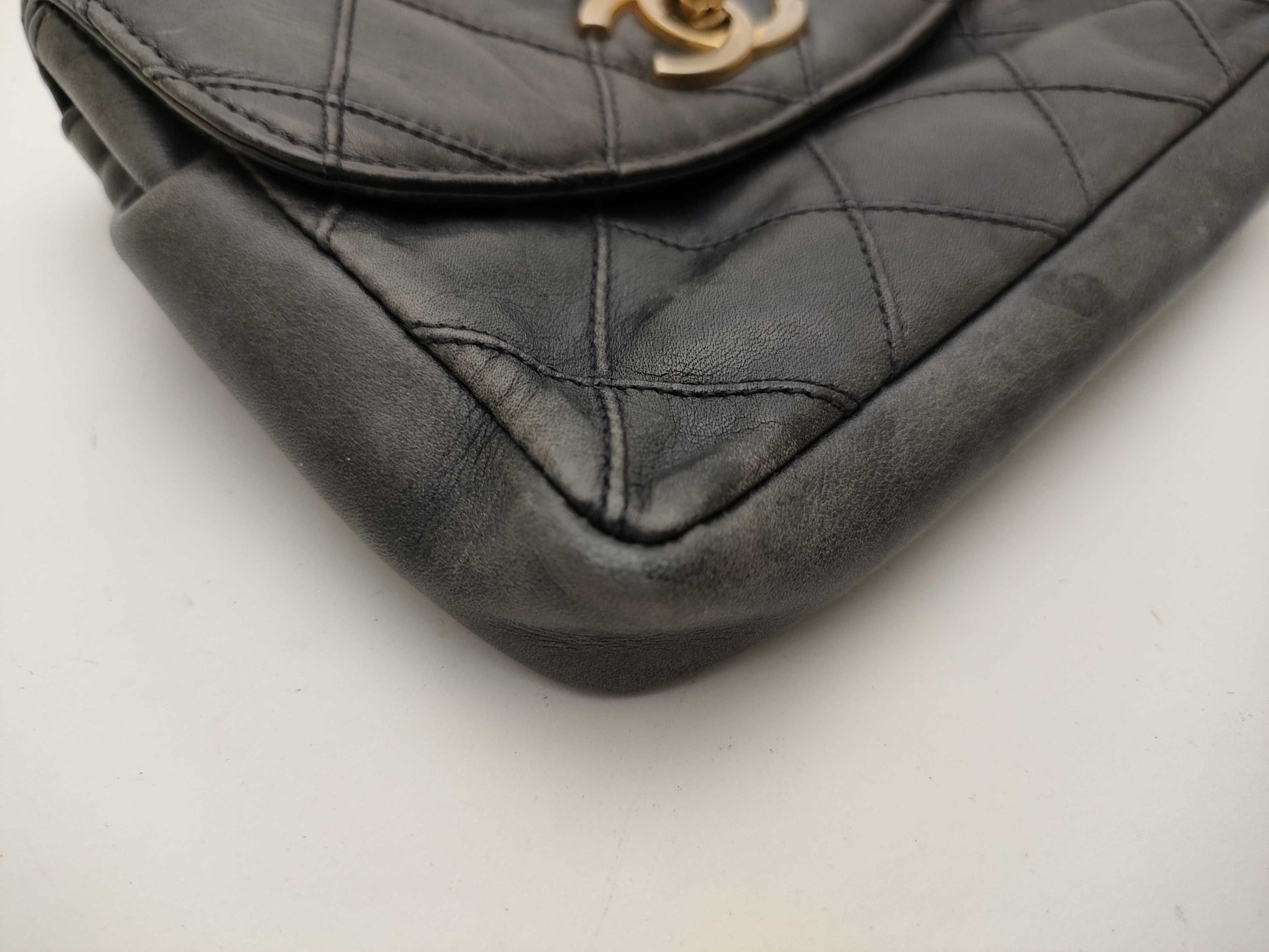 CHANEL Bicolore/Waist Pouch/Strap Missing Waist Bag