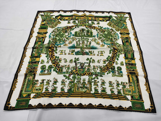 HERMES Carré Carré 90 Celestial Bodies and the Sun Scarf