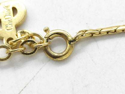Dior Pearl * Stone GD Color Necklace Necklace