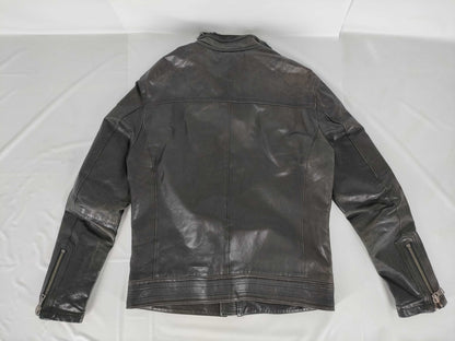 BURBERRY BLACK LABEL Black Label Single Rider Jacket, Sheepskin/Cowhide/Rabbit Leather