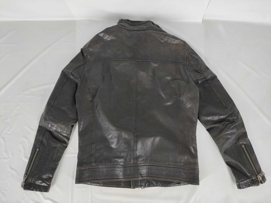 BURBERRY BLACK LABEL Black Label Single Rider Jacket, Sheepskin/Cowhide/Rabbit Leather