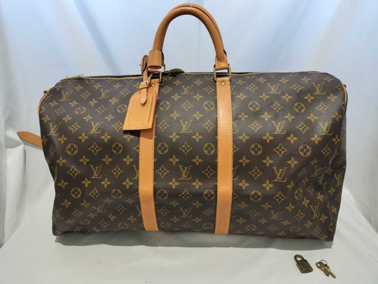 LOUIS VUITTON Monogram M41414 Keepall Bandouliere 55 Boston Bag