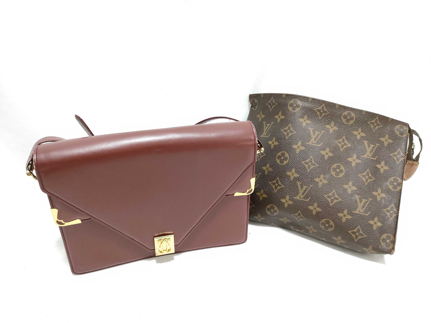 LOUIS VUITTON Monogram Louis Vuitton/Cartier BC Set Second Bag