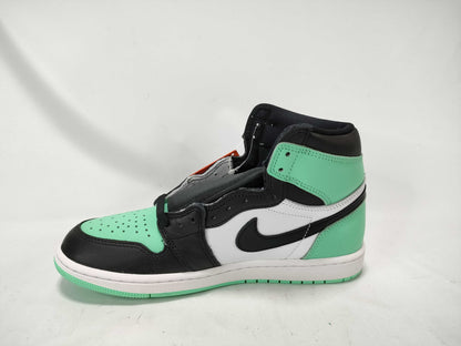 NIKE DZ5485-130 / Air Jordan 1 Retro High OG / Green Glow / Mint / Black Toe / Size 26. Sneakers