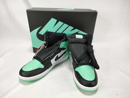NIKE DZ5485-130 / Air Jordan 1 Retro High OG / Green Glow / Mint / Black Toe / Size 26. Sneakers
