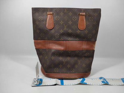LOUIS VUITTON Monogram Bucket USA Model Tote Bag with Torn Strap