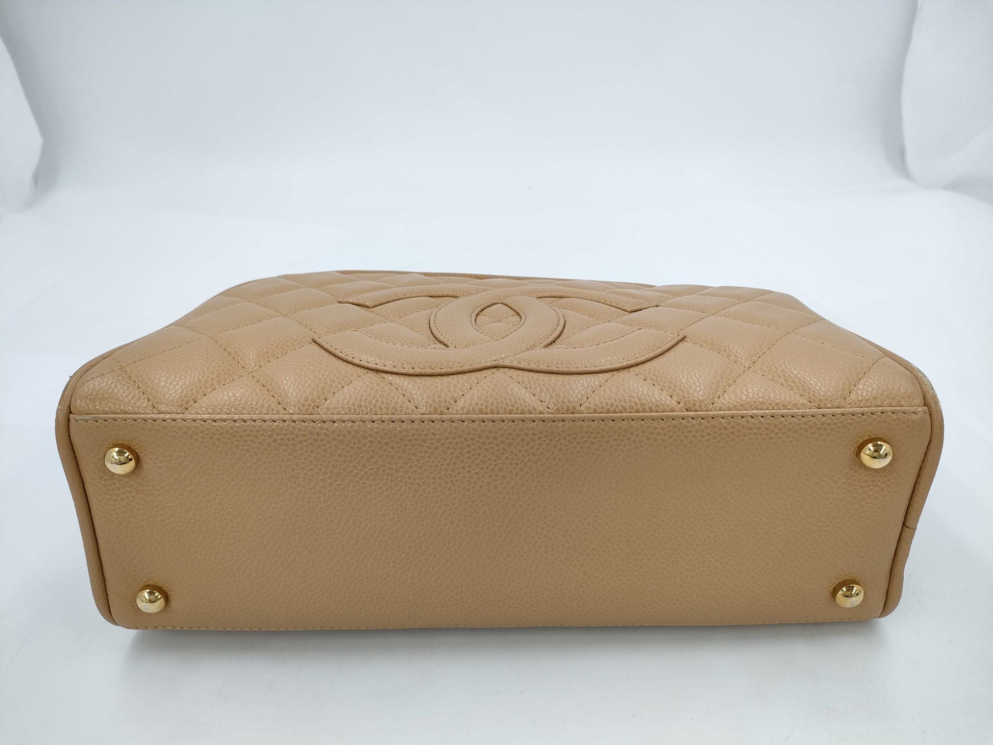 CHANEL Mini Boston Caviar Matlasse Handbag