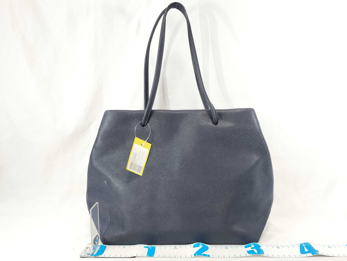 MARC JACOBS Leather Tote Bag Navy Tote Bag
